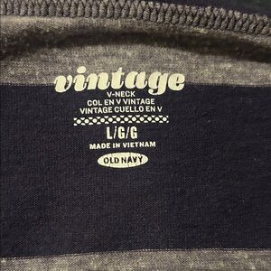 Old Navy Vintage V-Neck in Dark and Light Gray